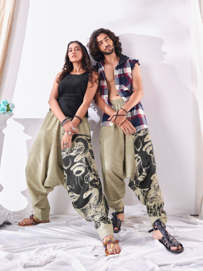 Men's Unique Khaki Hippie Boho Harem Pant For Yoga Dance Travel Track Pant image 7