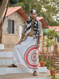 Men's White Mandala Dhoti Baggy Harem For Dance Yoga Travel image 1