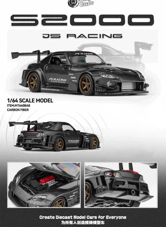 Micro Turbo 1:64 S2000 AP1 J's Racing / Diablo SVR HEC2026 Die-Cast Car Model Miniature Gifts