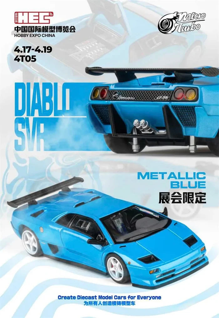 Micro Turbo 1:64 S2000 AP1 J's Racing / Diablo SVR HEC2026 Die-Cast Car Model Miniature Gifts