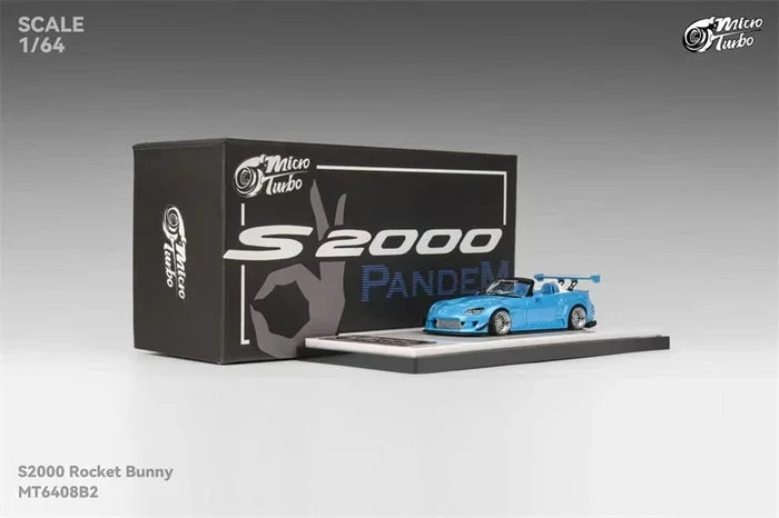 Micro Turbo 1:64 S2000 Pandem Rocket Bunny baby blue Diecast Model Car