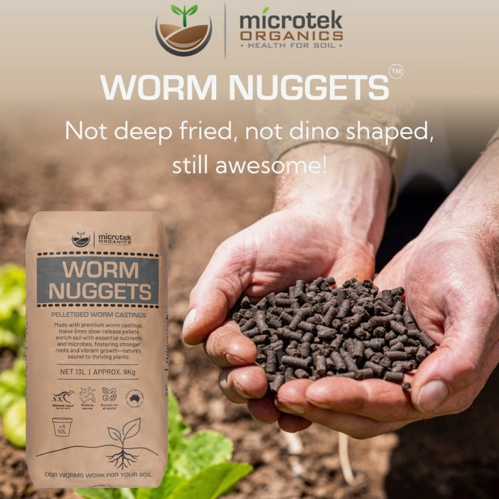 Microtek Organics Worm Nuggets - 9kg - (Pelletised Worm Castings)