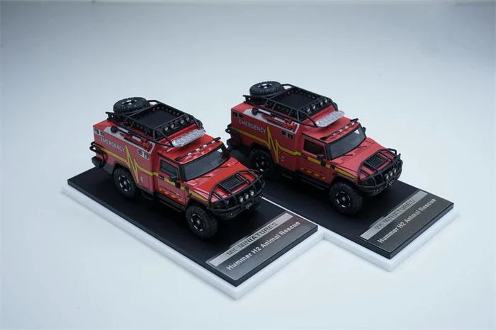 MK Miniature 1:64 H2 Hummer Amblance Emergency Die-Cast Car Model Miniature Gifts