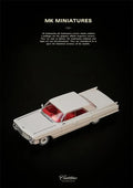 MK Miniatures 1:64 DeVille Pink / White Diecast Model Car