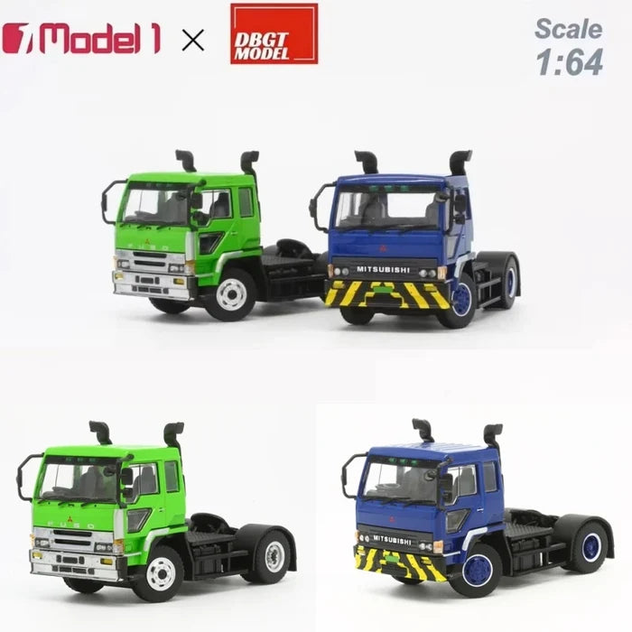 Model 1 x DBGT 1:64 Fuso Tractor blue / Green Diecast Model Car