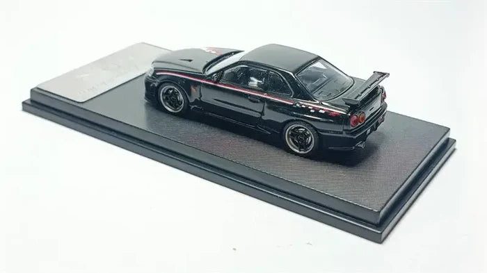 Model Collect MC 1:64 Skyline GT-R Mk5 R34 V-SPEC-II Black limited300 Diecast Model Car