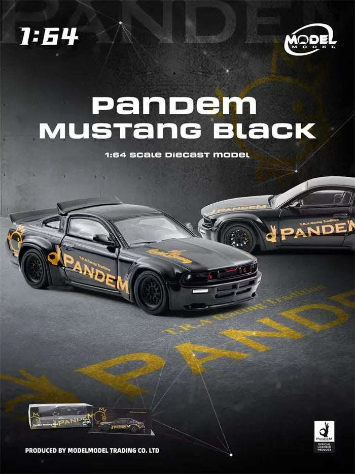 Model Model 1:64 Pandem Mustang Red / black Die-Cast Car Model Miniature Gifts