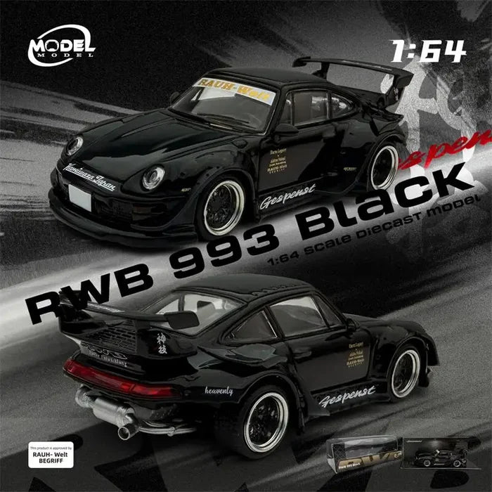 Model Model 1:64 RWB993 Rauh-Welt GT Wing widebody Die-Cast Car Model Miniature Gifts