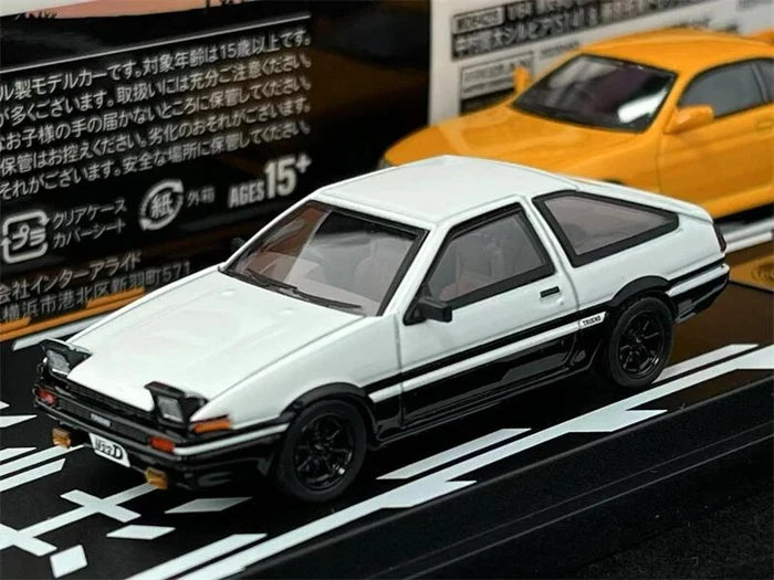 Modeler's 1:64 Vol.19 Initial D set AE86 White + S14 Yellow Diecast Model Car