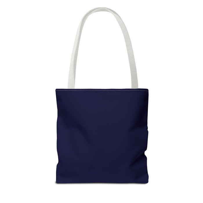 Mom Tote Bag – "Trike Mom" Navy Canvas Tote with Heart Accent