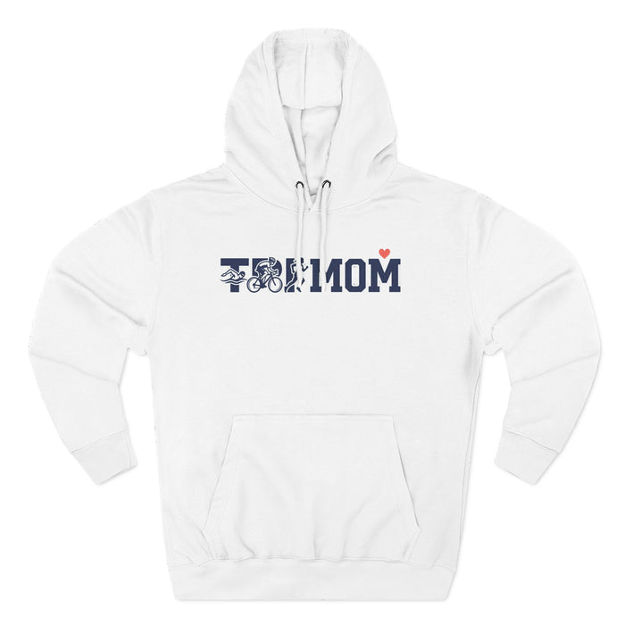 Mom Vintage Floral Hoodie — 'Mom' Navy Script with Heart