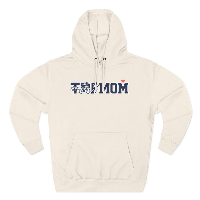 Mom Vintage Floral Hoodie — 'Mom' Navy Script with Heart