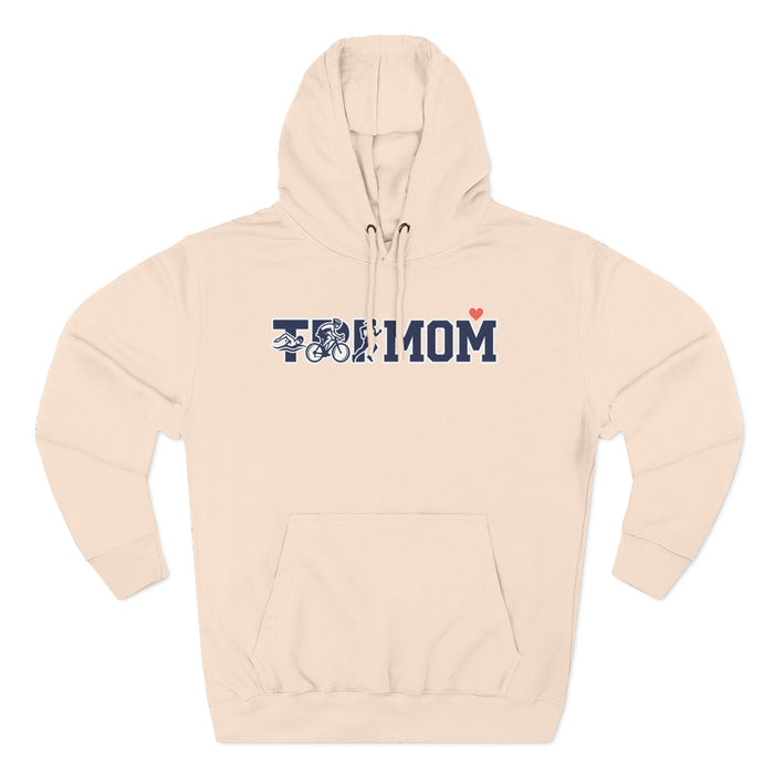 Mom Vintage Floral Hoodie — 'Mom' Navy Script with Heart