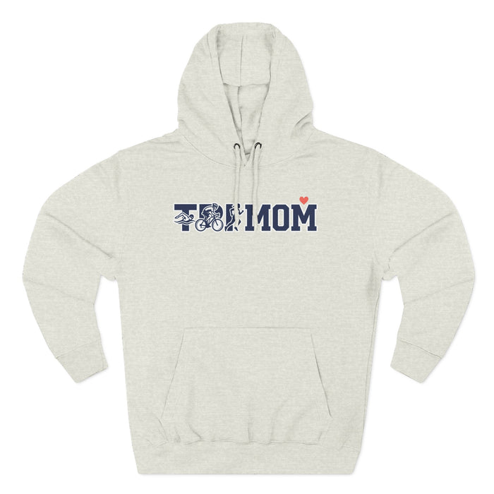 Mom Vintage Floral Hoodie — 'Mom' Navy Script with Heart