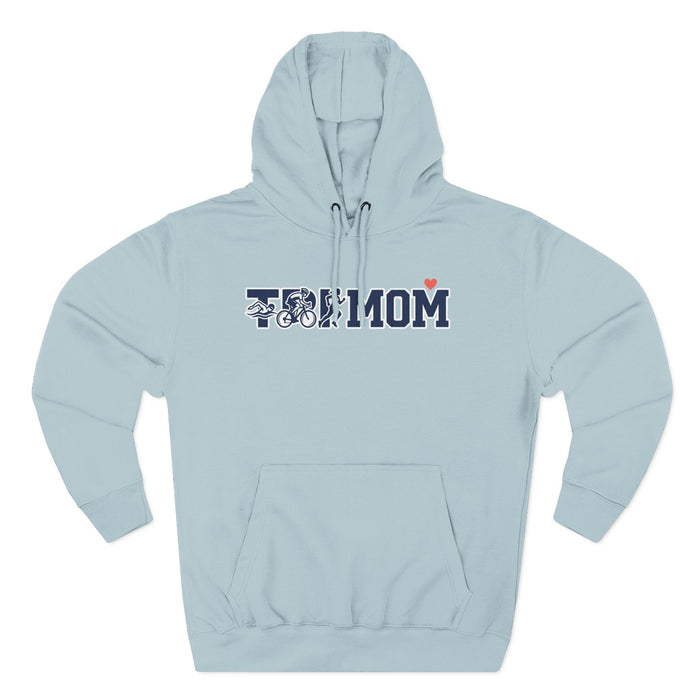 Mom Vintage Floral Hoodie — 'Mom' Navy Script with Heart
