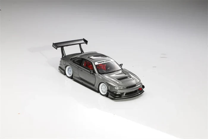 MORTAL 1:64 S14 Silvia LV1JSEIJI GT-Spec Ookawara Die-Cast Car Model Miniature Gifts