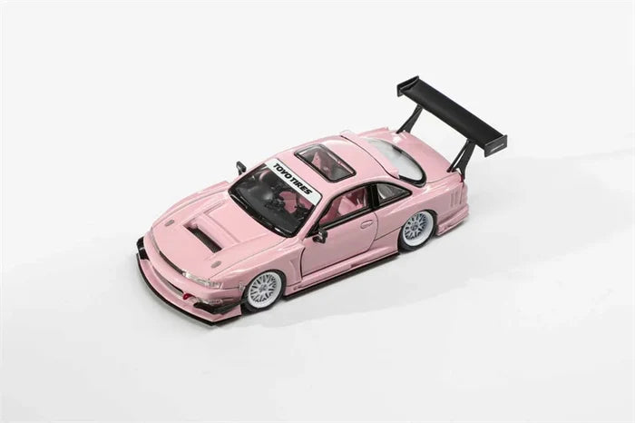MORTAL 1:64 S14 Silvia LV1JSEIJI GT-Spec Ookawara Die-Cast Car Model Miniature Gifts