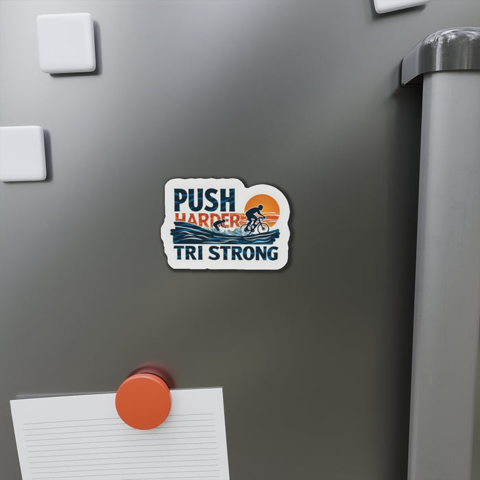 Motivational Die-Cut Magnet for Triathletes - Home Decor - size chart