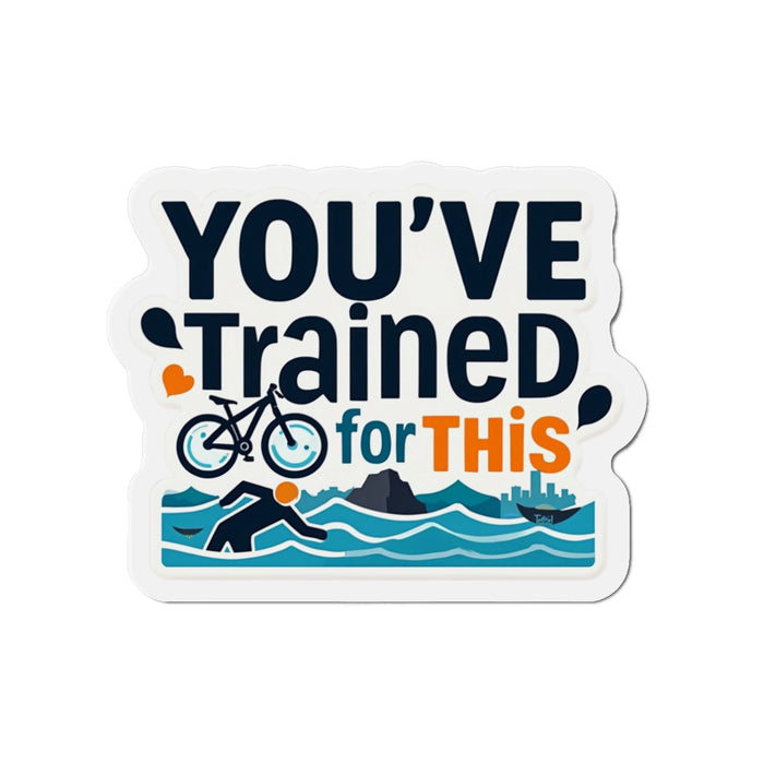 Motivational Triathlon Die-Cut Vinyl Magnet - Home Decor - alternate view