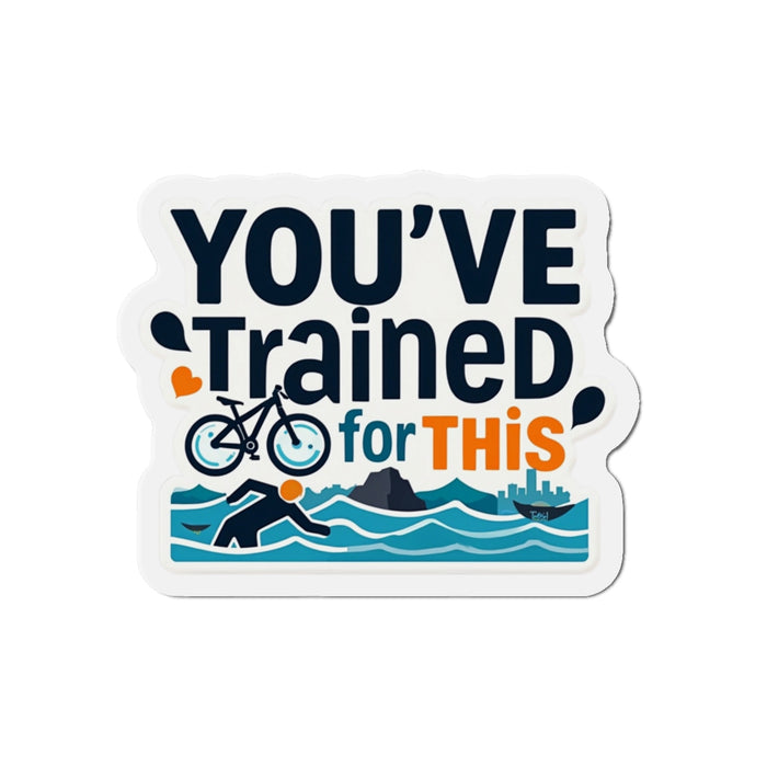 Motivational Triathlon Die-Cut Vinyl Magnet - Home Decor - lifestyle view