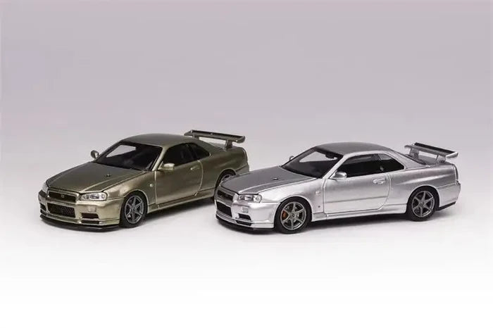 Motorhelix MH 1:64 Skyline GT-R Mk5 R34 V-SPEC-II limited799 Diecast Model Car
