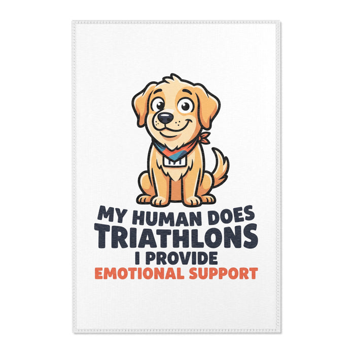 My Human Does Triathlons Transition Mat — "I Provide Emotional Support" Dog Area Rug