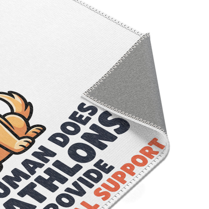 My Human Does Triathlons Transition Mat — "I Provide Emotional Support" Dog Area Rug