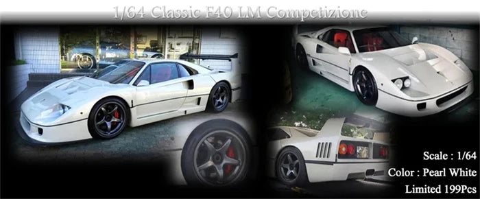MY64 M64X 1:64 Classic F40 LM / Gas Monkey Garage HRE3 Penske Racing SPEC I BLACK Limited Resin Model Car