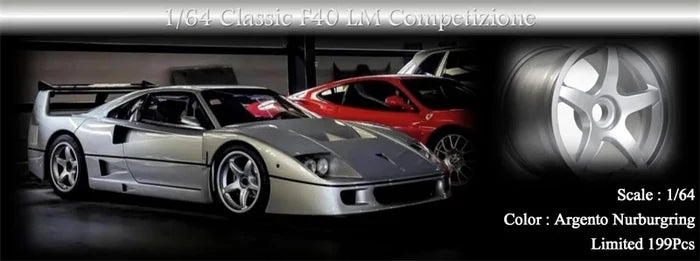 MY64 M64X 1:64 Classic F40 LM / Gas Monkey Garage HRE3 Penske Racing SPEC I BLACK Limited Resin Model Car