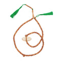Natural Brown Color 8 mm Prayer Beads Citrus Wood Tasbih with Green Tassels