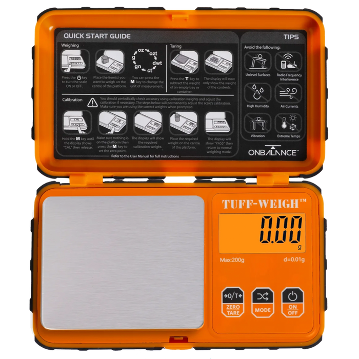 On Balance Tuff Weigh Scale TF-200 ( 200g x 0.01g ) – ORANGE