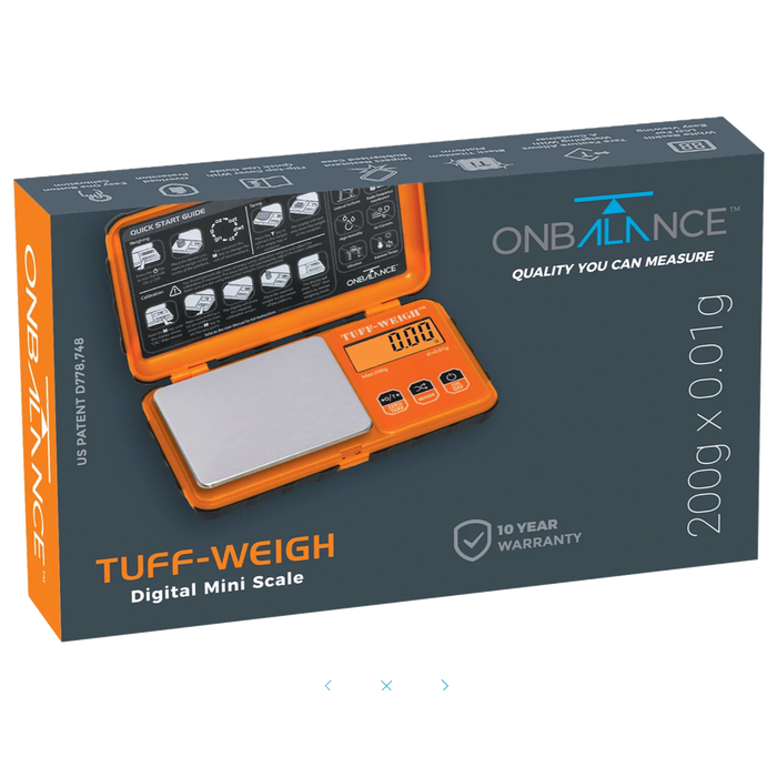 On Balance Tuff Weigh Scale TF-200 ( 200g x 0.01g ) – ORANGE
