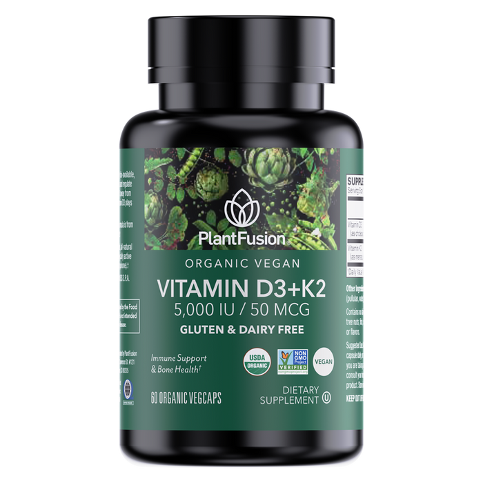 Organic Vegan Vitamin D3 + K2