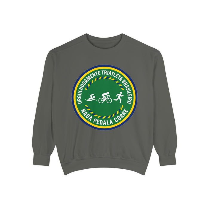 Orgulhosamente Triatleta Brasileiro Crewneck Sweatshirt — Swim Bike