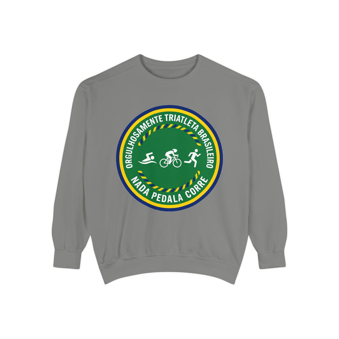 Orgulhosamente Triatleta Brasileiro Crewneck Sweatshirt — Swim Bike