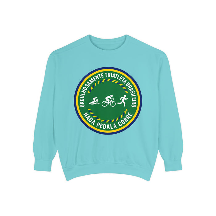 Orgulhosamente Triatleta Brasileiro Crewneck Sweatshirt — Swim Bike