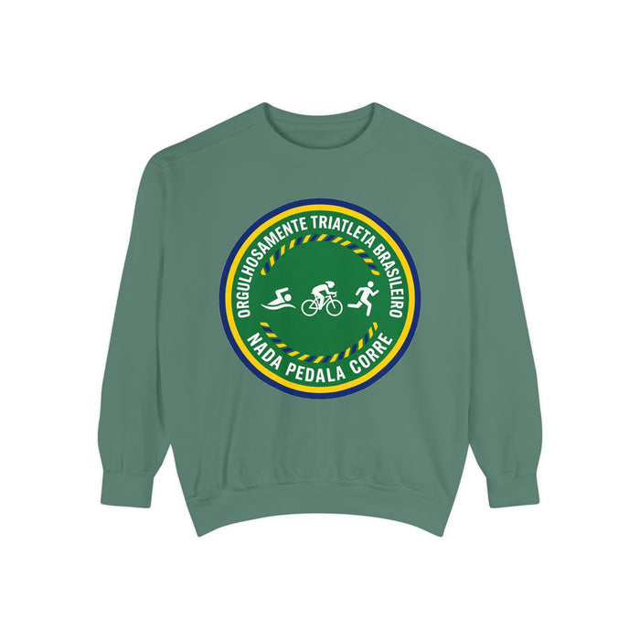 Orgulhosamente Triatleta Brasileiro Crewneck Sweatshirt — Swim Bike
