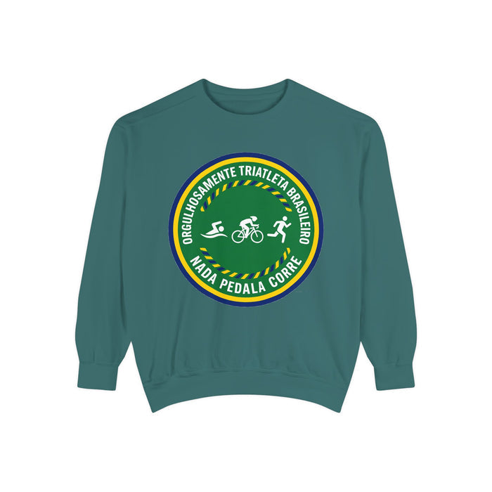 Orgulhosamente Triatleta Brasileiro Crewneck Sweatshirt — Swim Bike