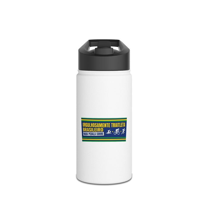 Orgulhosamente Triatleta Brasileiro Stainless Steel Water Bottle — S