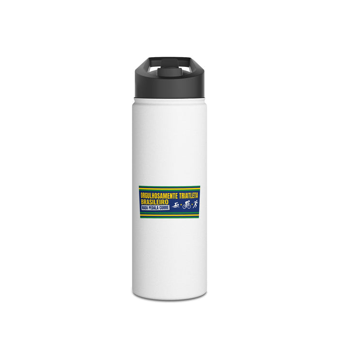 Orgulhosamente Triatleta Brasileiro Stainless Steel Water Bottle — S