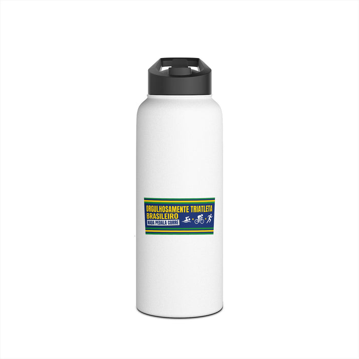 Orgulhosamente Triatleta Brasileiro Stainless Steel Water Bottle — S