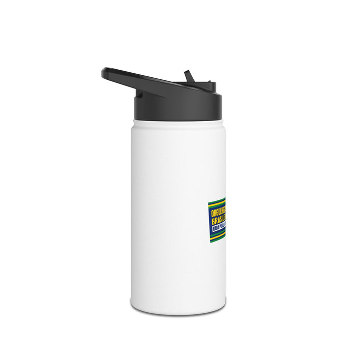 Orgulhosamente Triatleta Brasileiro Stainless Steel Water Bottle — S