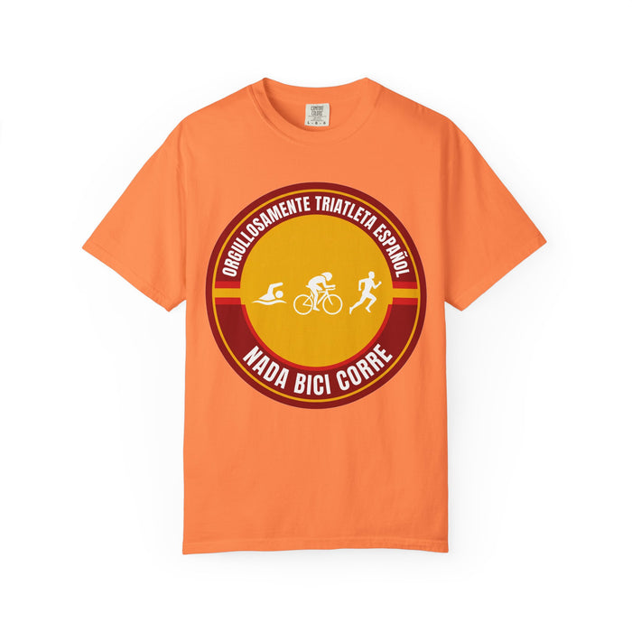 Orgullosamente Triatleta Español Bella+Canvas Unisex Tee — Swim Bike