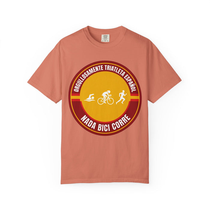 Orgullosamente Triatleta Español Bella+Canvas Unisex Tee — Swim Bike