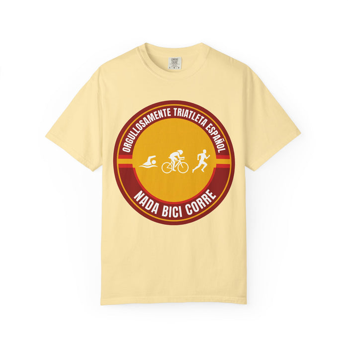 Orgullosamente Triatleta Español Bella+Canvas Unisex Tee — Swim Bike