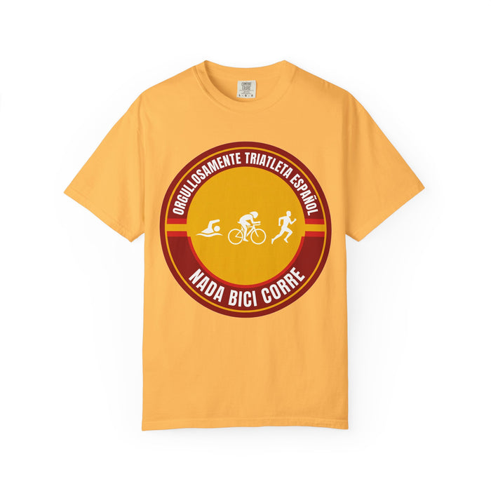Orgullosamente Triatleta Español Bella+Canvas Unisex Tee — Swim Bike