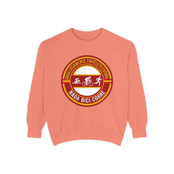 Orgullosamente Triatleta Español Crewneck Sweatshirt — Swim Bike Run