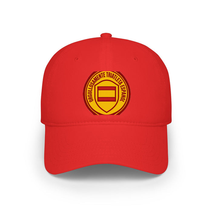 Orgullosamente Triatleta Español Low Profile Baseball Cap — Swim Bik