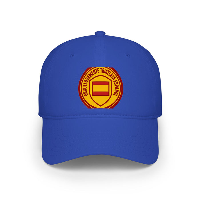 Orgullosamente Triatleta Español Low Profile Baseball Cap — Swim Bik