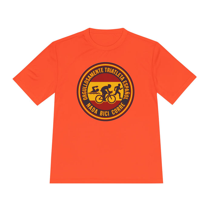 Orgullosamente Triatleta Español Moisture-Wicking Performance Tee —